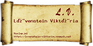 Lövenstein Viktória névjegykártya